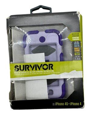 Griffin Survivor Case For iPhone 4S & iPhone 4 purple READ